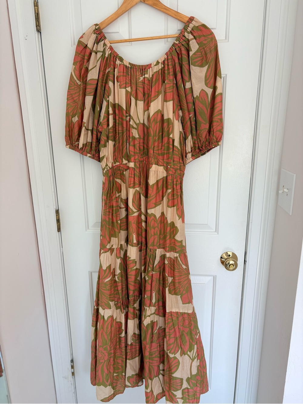 Puff Sleeve Maxi Floral Dress by "Velvet"
